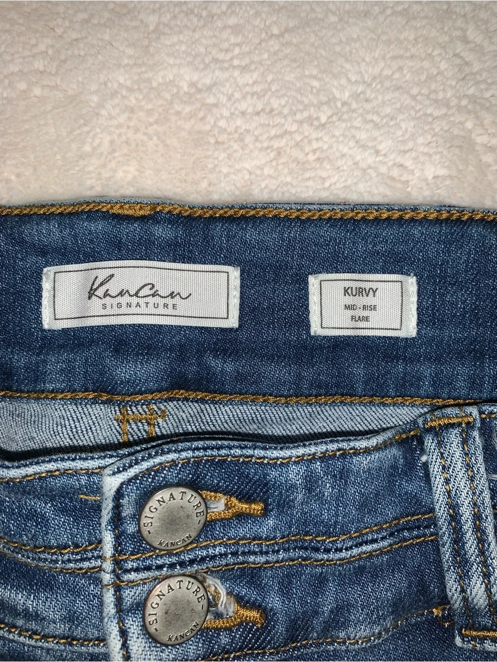 KanCan Distressed Medium Blue Flare Jeans